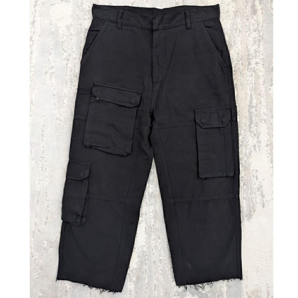Ronning London Streetwear Military Everyday Utility Cargo Cotton Pant Black 30